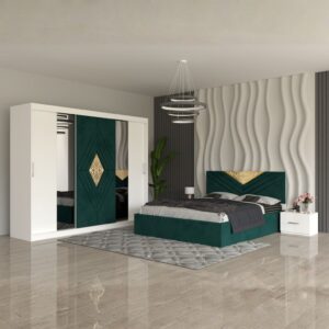 Dormitor IMPERIAL Cu Dressing Tapitat 250cm